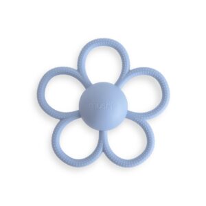 Rattle Daisy Teether - Faded Denim - Mushie