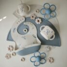 Rattle Daisy Teether - Faded Denim - Mushie