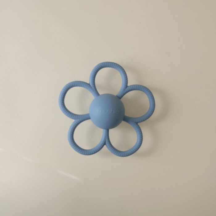 Rattle Daisy Teether - Faded Denim - Mushie