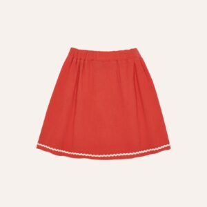 Red Bambula Skirt - Red - The Campamento Red Bambula Skirt - Red - The Campamento
