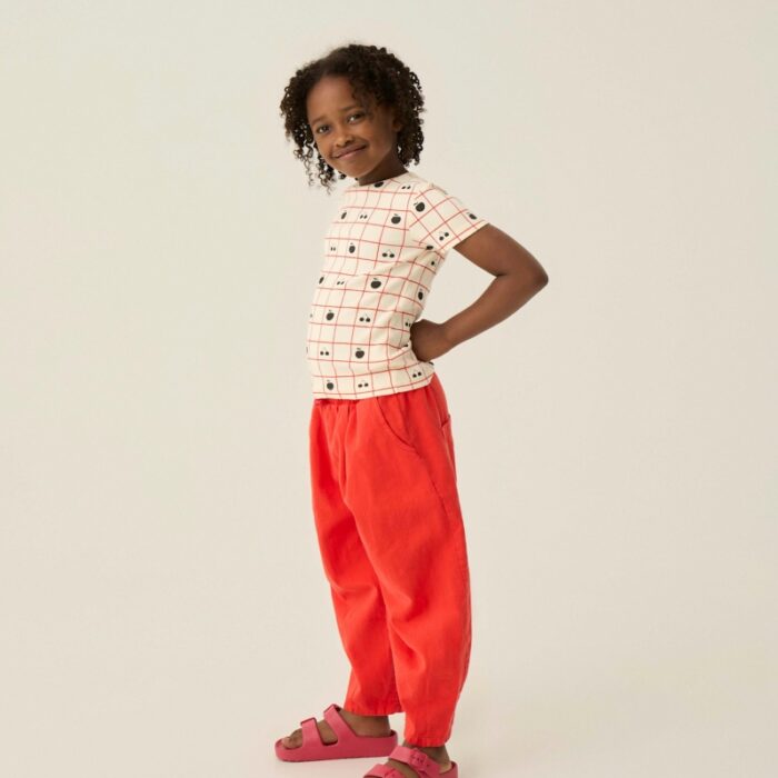Red Washed Trousers - Red - The Campamento Red Washed Trousers - Red - The Campamento