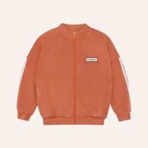 Red Washed Zipped Sweatshirt - Red - The Campamento