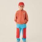 Red Washed Zipped Sweatshirt - Red - The Campamento