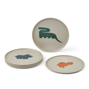 Remco Plate 6-Pack - Dinosaurs / Mist - Liewood