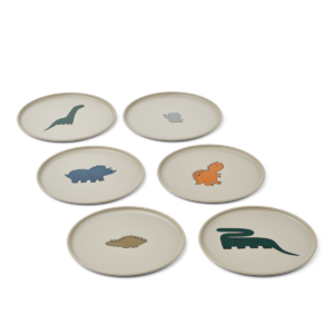 Remco Plate 6-Pack - Dinosaurs / Mist - Liewood Remco Plate 6-Pack - Dinosaurs / Mist - Liewood