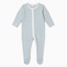 Rib Zip-Up Pyjama - Sea Stripe - Mori