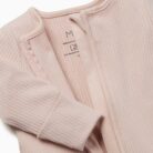 Ribbed Two Way Zip Up Sleepsuit - Blush - Mori