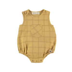 Romper - Squares Mustard - Babyclic