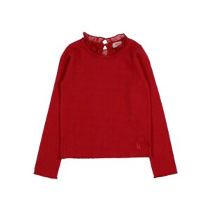 Ruffle T-Shirt - Cherry - Buho