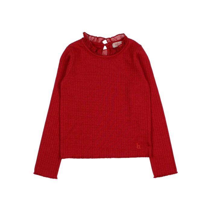 Ruffle T-Shirt - Cherry - Buho