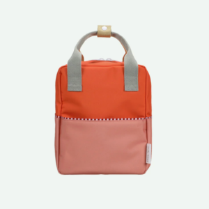 Rugzak Small - Colourblocking - Lifeboy Orange + Coral Pink - Sticky Lemon