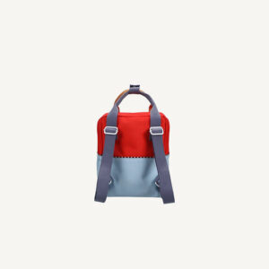 Rugzak Small - Colourblocking - Red hat + Zissou Blue - Sticky Lemon