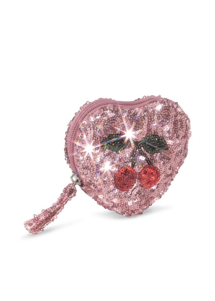 Sequin Heart Wallet - Mellow Rose - Konges Slojd