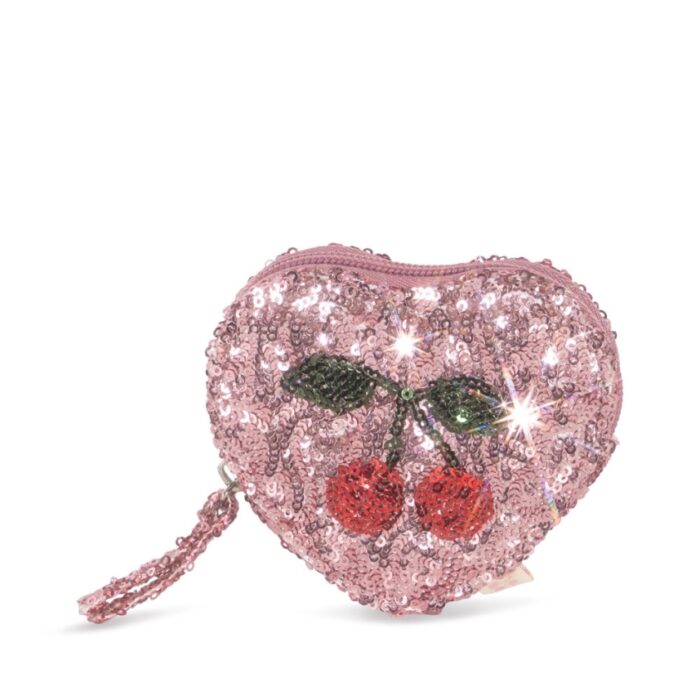 Sequin Heart Wallet - Mellow Rose - Konges Slojd