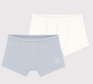 Set 2 boxers - Stripes Blue - Petit Bateau