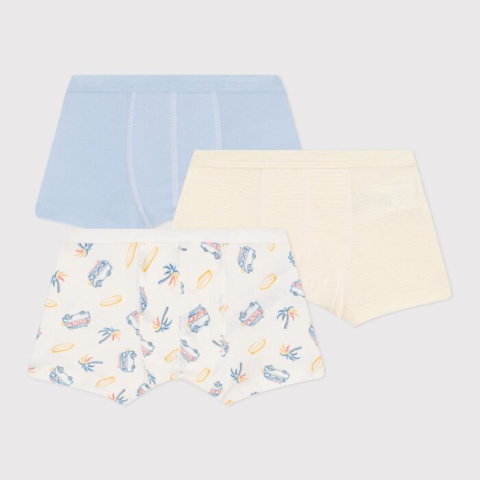 Set 3 boxers - Blue Van - Petit Bateau Set 3 boxers - Blue Van - Petit Bateau
