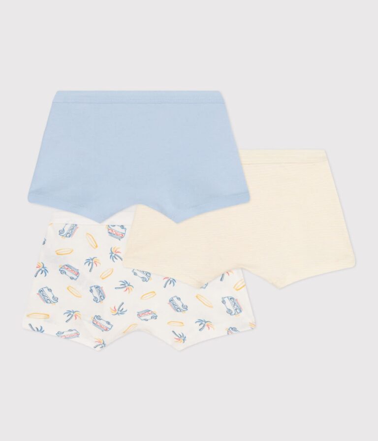 Set 3 boxers - Blue Van - Petit Bateau Set 3 boxers - Blue Van - Petit Bateau