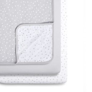 Set Hoeslakentjes Wieg/Co-Sleeper - Grey spots - Snüzpod