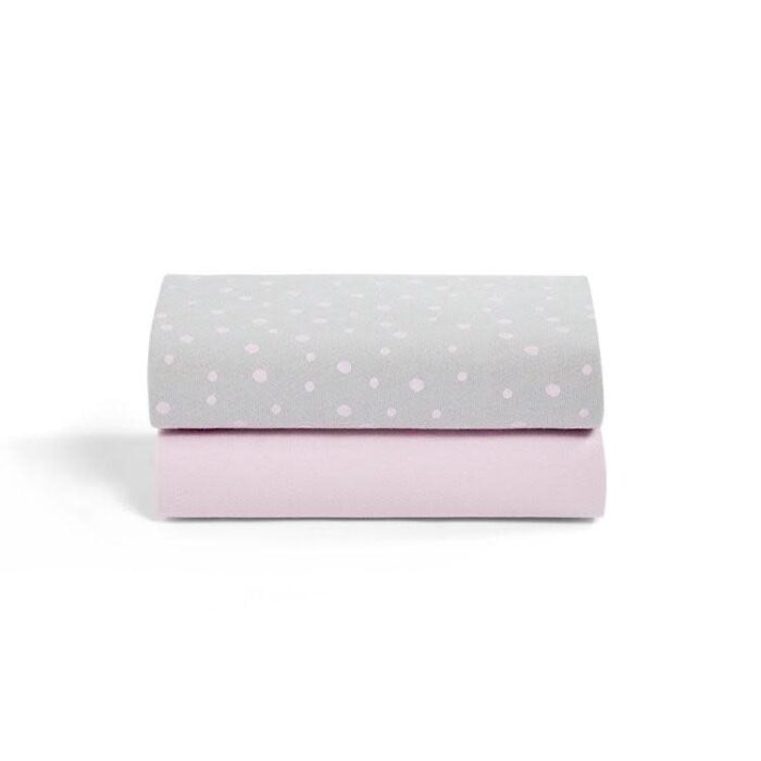 Set Hoeslakentjes Wieg/Co-Sleeper - Pink Spot - Snüzpod