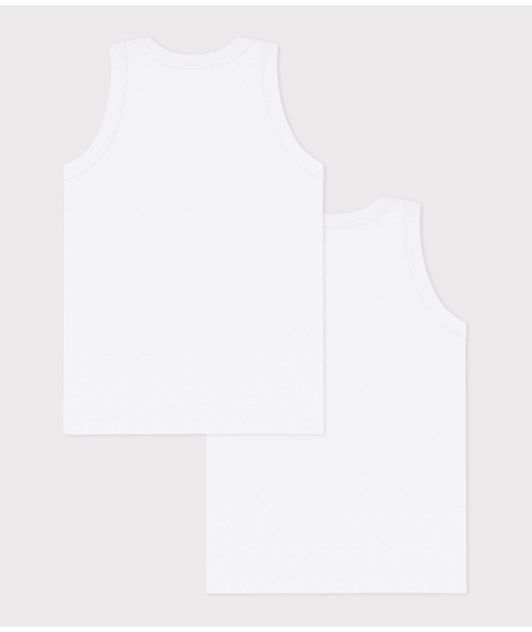 Set Kinderhemdjes Jongen - Wit - Petit Bateau Set Kinderhemdjes Jongen - Wit - Petit Bateau