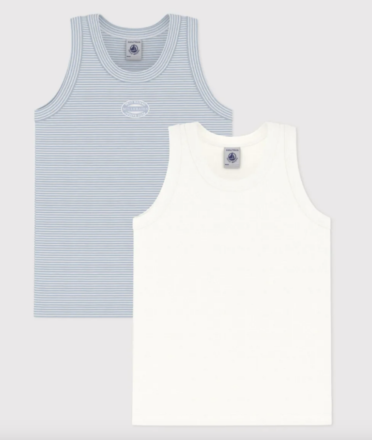 Set Onderhemdjes - Blue Stripes - Petit Bateau