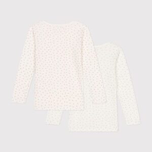 Set Onderlijfjes Met Lange Mouwen - Hartjes - Petit Bateau