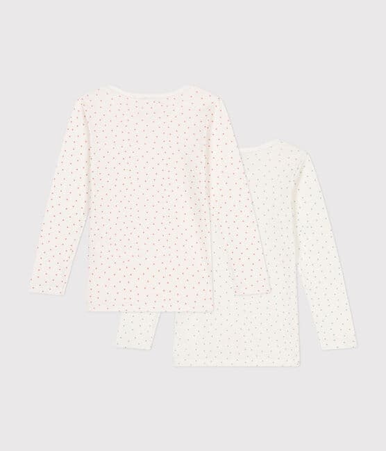 Set Onderlijfjes Met Lange Mouwen - Hartjes - Petit Bateau Set Onderlijfjes Met Lange Mouwen - Hartjes - Petit Bateau