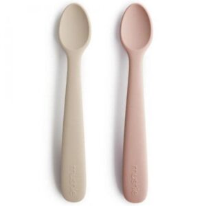 Set Siliconen babylepels - Blush/Shifting Sand - Mushie