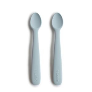 Set Siliconen babylepels - Powder Blue - Mushie