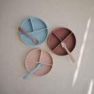 Set Siliconen babylepels - Powder Blue - Mushie
