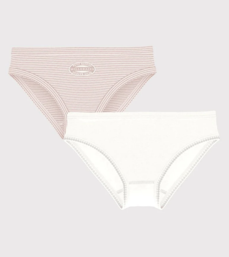 Set onderbroekjes - Stripes Rose - Petit Bateau