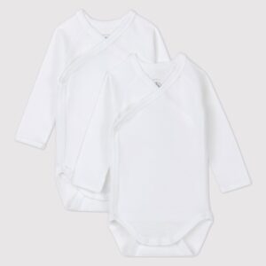 Set overslag body's lange mouwen - wit - Petit Bateau