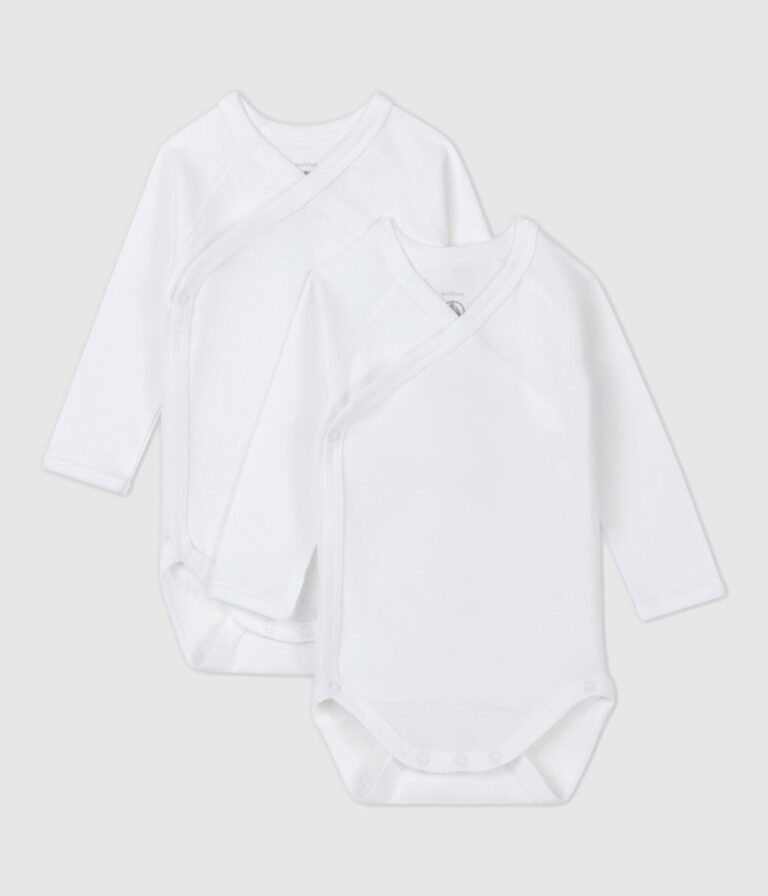 Set overslag body's lange mouwen - wit - Petit Bateau