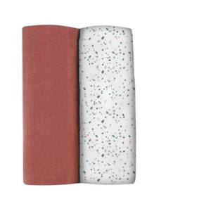 Set van 2 Tetradoeken - 120x120 - Hot Sauce/Terrazzo - Beaba
