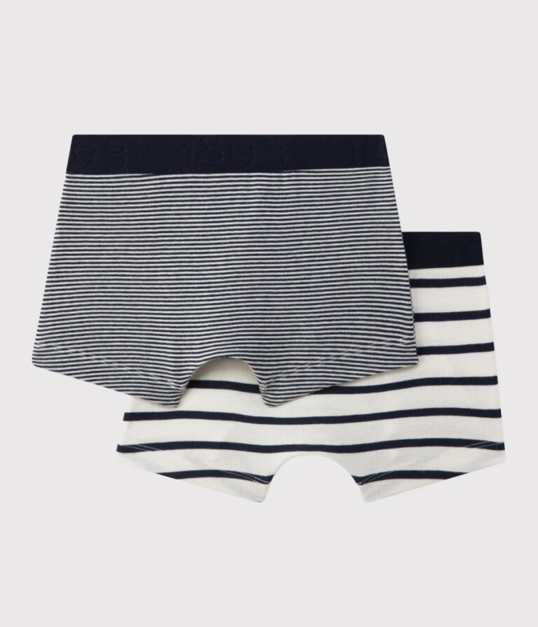 Set van 2 gestreepte boxershorts - Petit Bateau Set van 2 gestreepte boxershorts - Petit Bateau