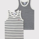 Set van 2 hemdjes met fijne strepen in katoen - Petit Bateau