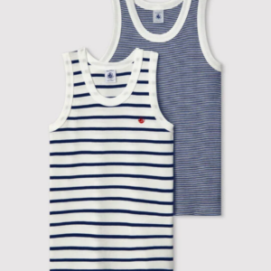 Set van 2 hemdjes met fijne strepen in katoen - Petit Bateau