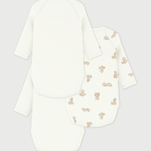 Set van 3 Body’s - Bear - Petit Bateau Set van 3 Body’s - Bear - Petit Bateau
