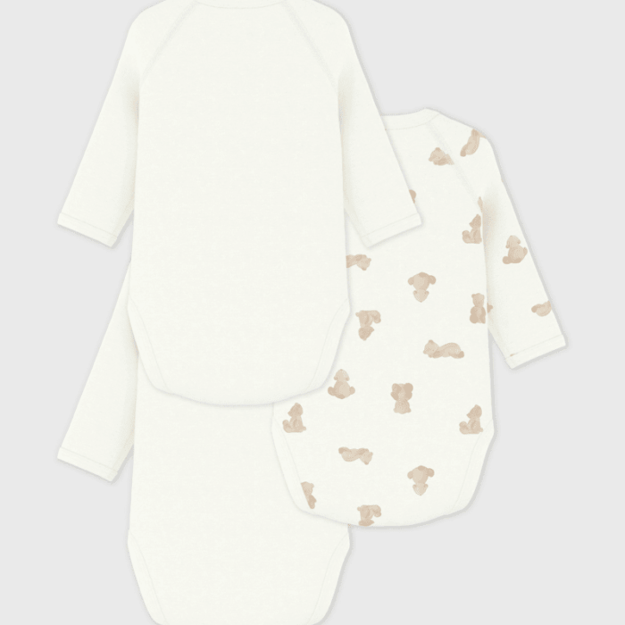 Set van 3 Body’s - Bear - Petit Bateau