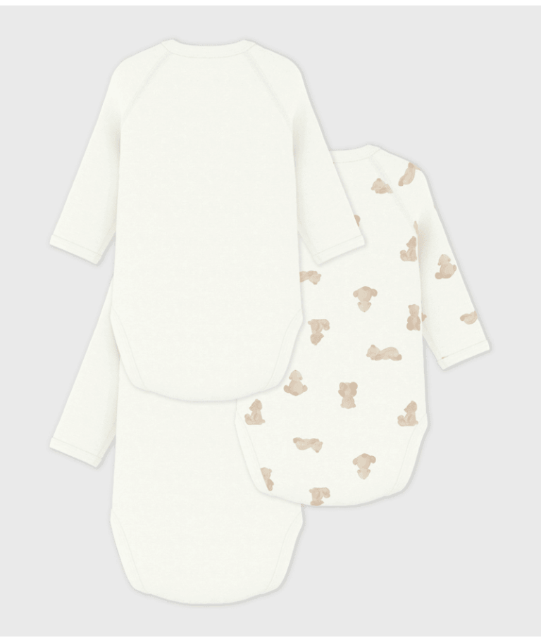 Set van 3 Body’s - Bear - Petit Bateau Set van 3 Body’s - Bear - Petit Bateau