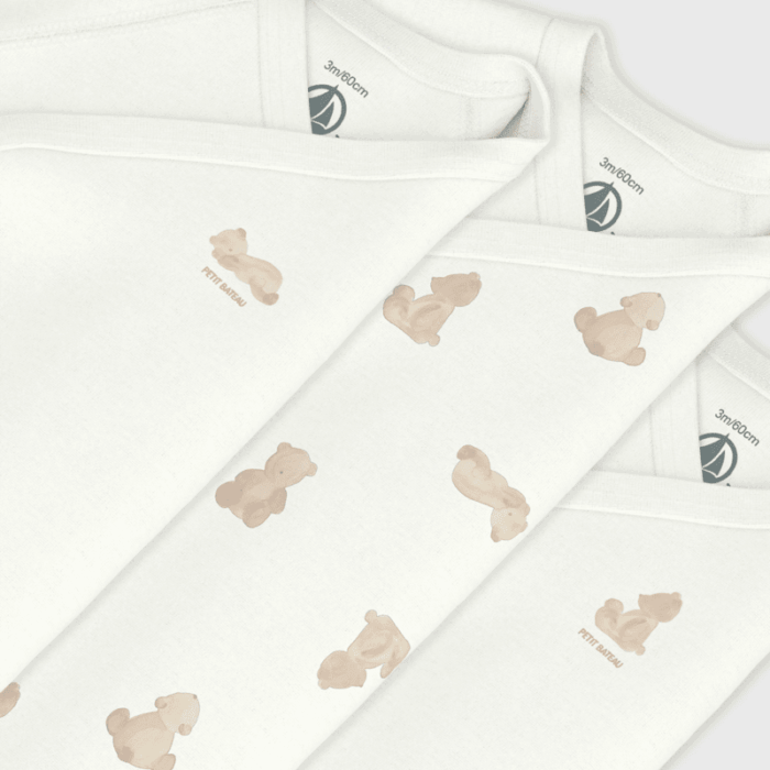 Set van 3 Body’s - Bear - Petit Bateau