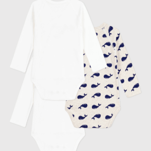 Set van 3 Body’s - Whales - Petit Bateau Set van 3 Body’s - Whales - Petit Bateau