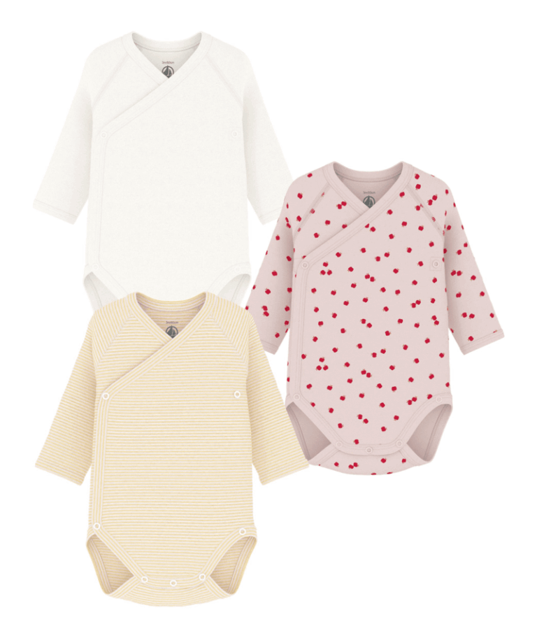 Set van 3 body’s - Pastel Appeltjes - Petit Bateau