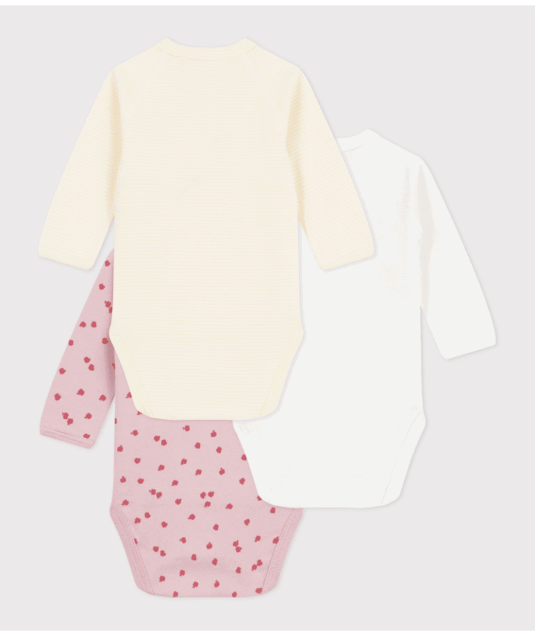 Set van 3 body’s - Pastel Appeltjes - Petit Bateau Set van 3 body’s - Pastel Appeltjes - Petit Bateau