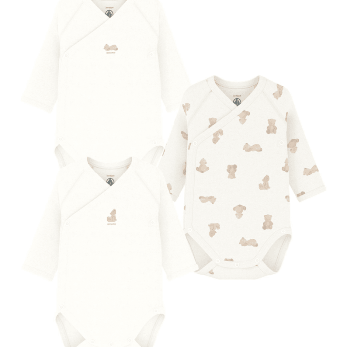 Set van 3 body’s - Teddy bear - Petit Bateau