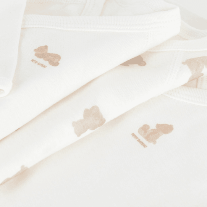 Set van 3 body’s - Teddy bear - Petit Bateau
