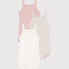 Set van 3 body's met bandjes - Strikje - Petit Bateau