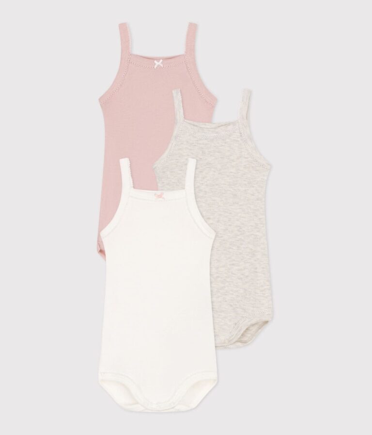 Set van 3 body's met bandjes - Strikje - Petit Bateau