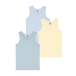 Set van 3 katoenen hemdjes met streepjes - Multicouleur - Petit Bateau