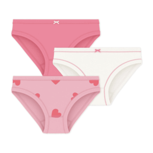 Set van 3 katoenen onderbroekjes - Hartjesprint - Petit Bateau